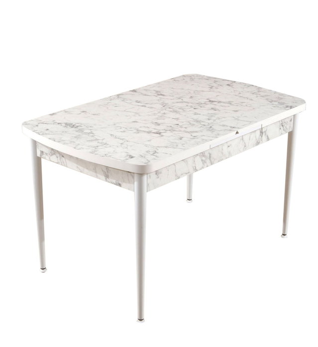 Hanah Home Trend Carrara Mesa de Comedor Extensible Blanco y Gris Hanah Home Trend Carrara Mesa de Comedor Extensible Blanco y Gris